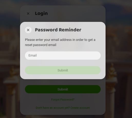 Reset forgotten password