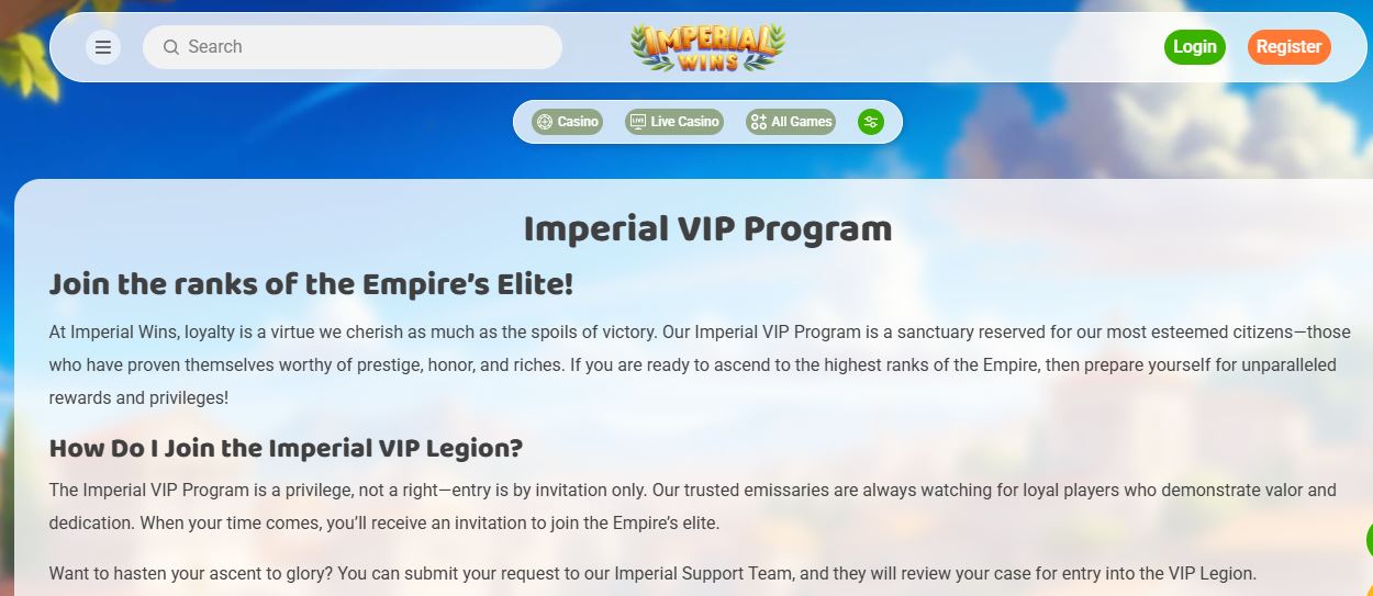 Join Imperial Wins VIP